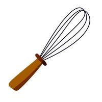 Whisk for cooking. Whipping up food. Kitchen utensils. vector