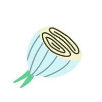 Onion in doodle style. Vegetable food and harvest. Simple drawing vector