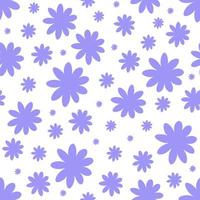 Cute floral seamless pattern with wild flowers vector