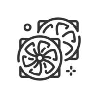 Cooling icon in simple one line style vector