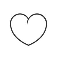 Heart silhouette in simple style vector