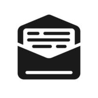 icono de correo de estilo plano simple vector