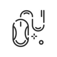 Mouse icon in simple one line style vector