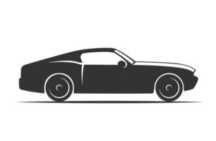 Silhouette of a sports car side view vector