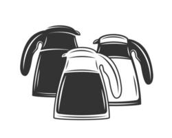 Silhouette of coffee makers vector