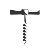 Corkscrew isolated on white background vector