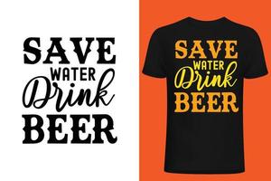 ahorrar agua dink cerveza camiseta design.eps vector