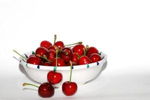 juicy red cherries photo