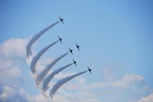 airplanes in formation from the military photo