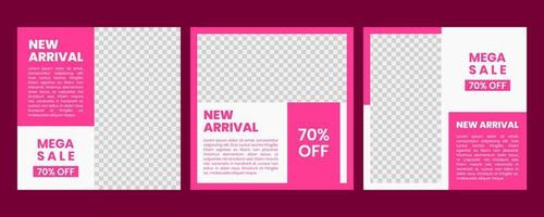 Fashion sale for social media feed template vector