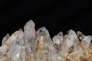 rock minerals rock crystal with small beautiful transparent tips macro photo
