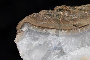 macro mineral de cuarzo transparente brillante foto