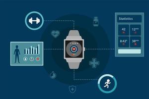 infographic smartwatch vector design