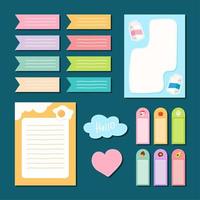 Vector design of cute notes and stickers