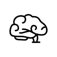 icono del cerebro o logotipo símbolo de signo aislado ilustración vectorial sobre fondo blanco vector