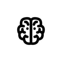 icono del cerebro o logotipo símbolo de signo aislado ilustración vectorial sobre fondo blanco vector