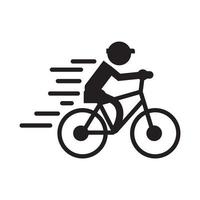 bicicleta usuario icono o logotipo vector ilustración signo símbolo aislado