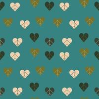 Heart leaf beautiful seamless pattern design for decorating, wallpaper, wrapping paper, fabric, backdrop and etc. vector
