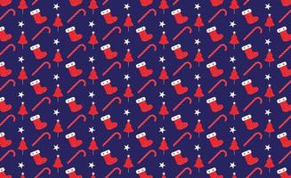 Blue Christmas style pattern with new year hand-drawn, Christmas pattern vector