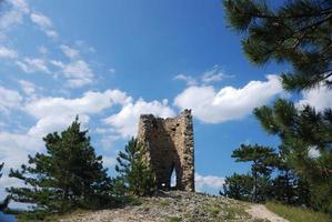 ruin and blue sky photo