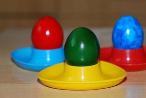 colorful easter eggs photo
