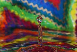 colorful drops are impacting photo