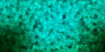 plantilla de vector verde claro en un estilo hexagonal.