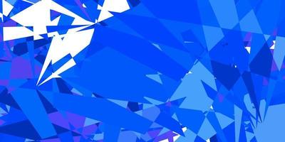 Dark Pink, Blue vector background with triangles.