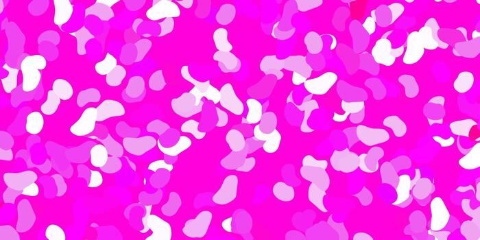 Light purple, pink vector background with random forms.