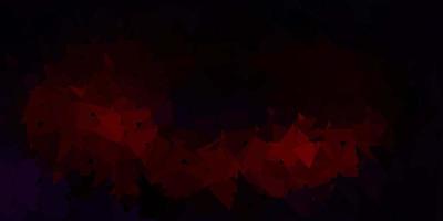 Dark red vector polygonal background.