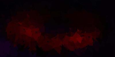 Dark red vector polygonal background.