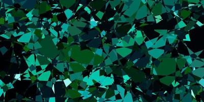 Dark Blue, Green vector background with polygonal forms.