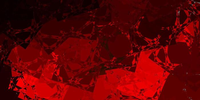 plantilla de vector verde oscuro, rojo con formas triangulares.