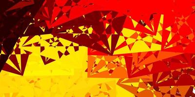 Light Orange vector background with triangles.