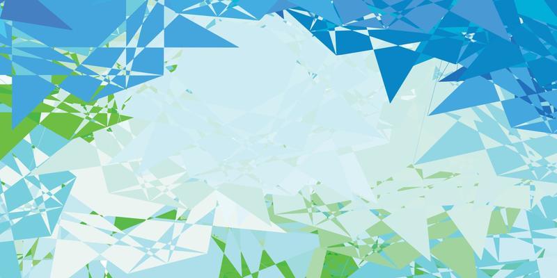 Light Blue, Green vector background with triangles.