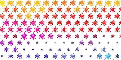 Light Multicolor vector backdrop with virus symbols.