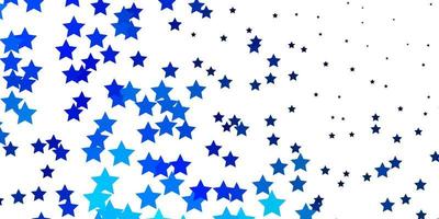 Light BLUE vector template with neon stars.