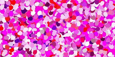 Light purple, pink vector backdrop with chaotic shapes.