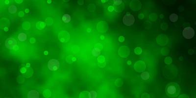 Light Green vector background with circles.