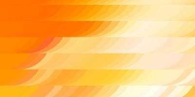 Telón de fondo de vector naranja claro con triángulos, líneas.