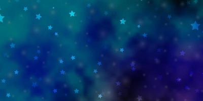 textura de vector azul claro, verde con hermosas estrellas.