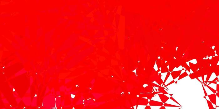 Fondo de vector rojo claro con triángulos.