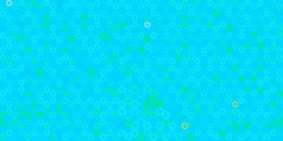 Light Blue, Green vector background with occult symbols.