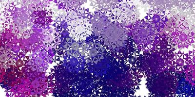 Light purple, pink vector background with christmas snowflakes.