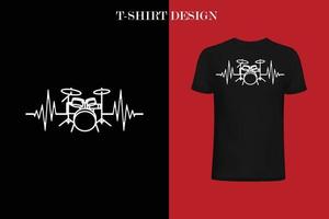 Heartbeat t-shirt design vector