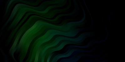 Dark Green vector backdrop with bent lines.