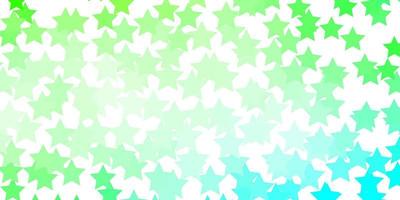 Light Green vector texture with beautiful stars.