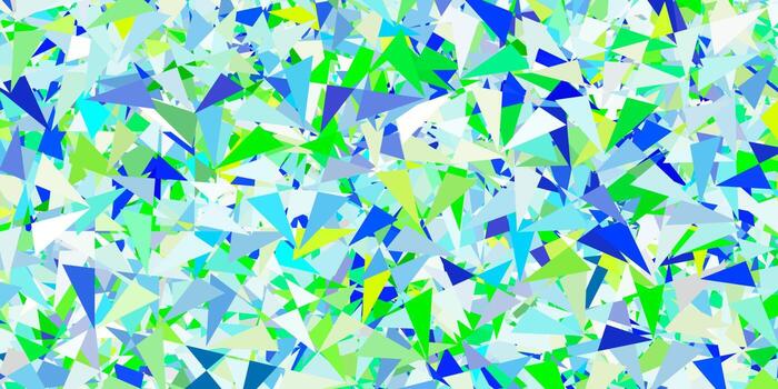 Light blue, green vector backdrop with triangles, lines.