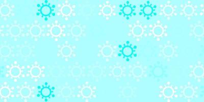 Light blue vector pattern with coronavirus elements.