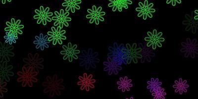 Dark Multicolor vector background with random forms.